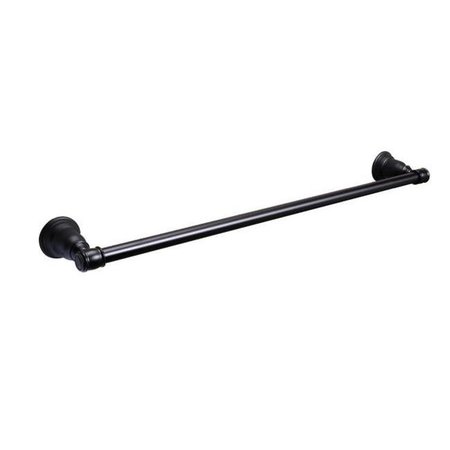 DAPHNES DINNETTE 18 in. Charleston Collection Towel Bar Set; Matte Black DA1633644